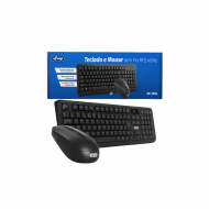 TECLADO E MOUSE SEM FIO KP-2064 KNUP PRETO
