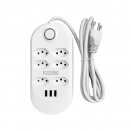 FILTRO DE LINHA COM 6T+ 3 PORTAS USB STARMEGA BRANCO ST-872