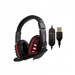 HEADSET GAMER COM FIO E LED LEF-1040 USB 7.1 LEHMOX