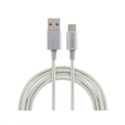 CABO PARA CELULAR USB-A/USB-C NYLON BRANCO EUAC 15NB 1,5M INTELBRAS 4830067