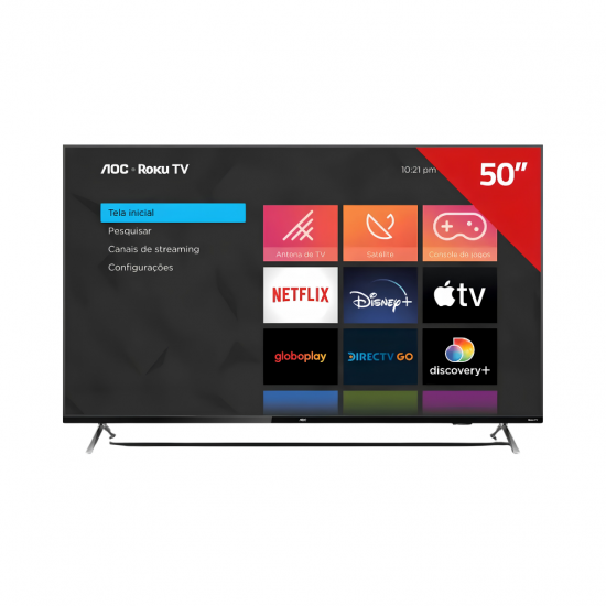 SMART TV 50POL. PHILIPS LED 4K 50AOC 50U7045/78 ROKU