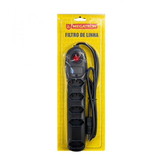 FILTRO DE LINHA 5T MEGATRON PRETO BLISTER