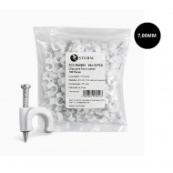 FIXA CABO 7,0MM STORM FXCB0001A AÇO 100 UNIDADES BRANCO