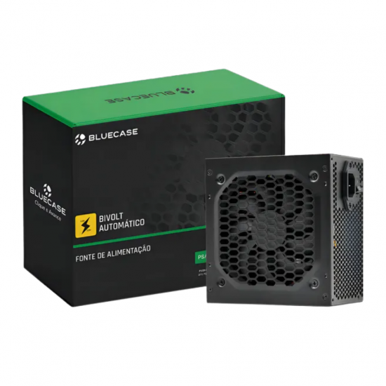 FONTE ATX 600W BLU600-ATPS2 BIVOLT AUTOMATICO BLACK BLUECASE