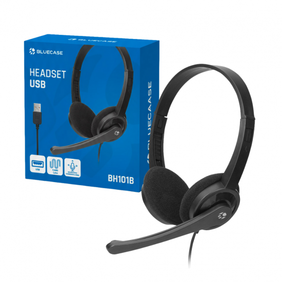 HEADSET BH101B OMNIDIRECIONAL USB BLUECASE