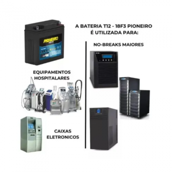 BATERIA PIONEIRO 12MVA-18 12V /T12-18F3 12V
