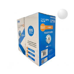 CABO DE REDE COBREADO BRANCO PROELETRONIC 4P 8 FIOS CFTV  CAIXA 305M