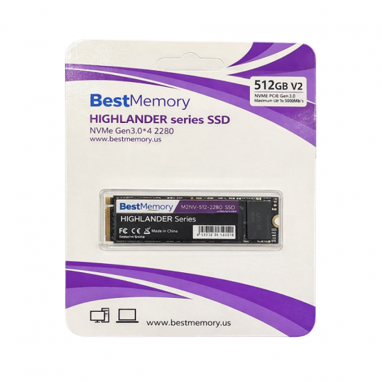 SSD 512GB M.2 NVME PCIE SATAIII 2280 BTPCI-512-2000 BEST MEMORY