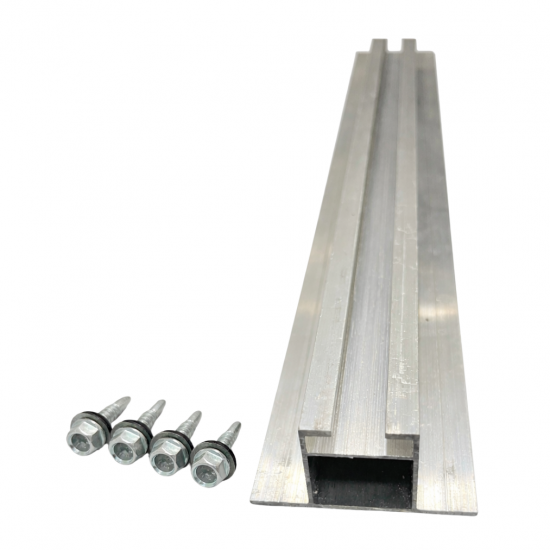 KIT PERFIL DE ALUMINIO ID0377 0,55M NEW LIGHT + 4 PARAFUSOS