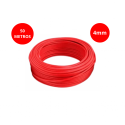 CABO SOLAR FOTOVOLTAICO VERMELHO 1X4,0MM2 1,8KV CA 50 METROS CABEL
