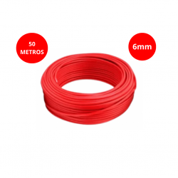 CABO SOLAR FOTOVOLTAICO VERMELHO 1X6,0MM2 1,8KV CA 50 METROS CABEL