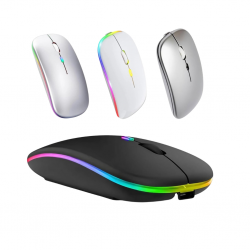 MOUSE SEM FIO HY-LED8 RGB USB+BLUETOOTH