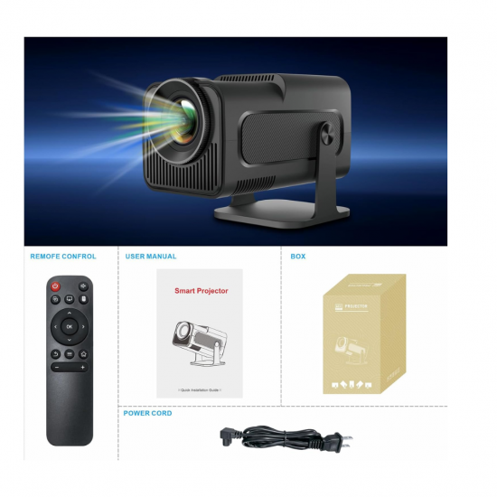MINI PROJETOR PORTATIL HY-103 LED PRETO 720P HEYL