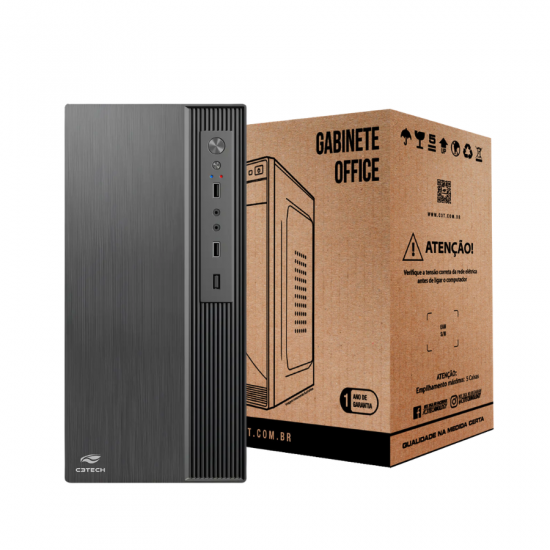 GABINETE MICRO-ATX MT-37BK C/FONTE 200W C3TECH