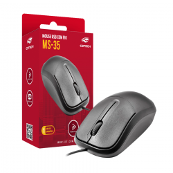 MOUSE COM FIO USB MS-35BK PRETO C3TECH