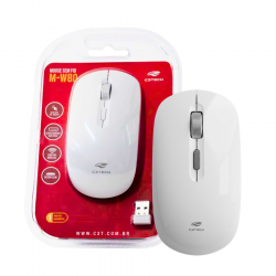MOUSE SEM FIO RECARREGAVEL USB M-W80WH BRANCO C3TECH