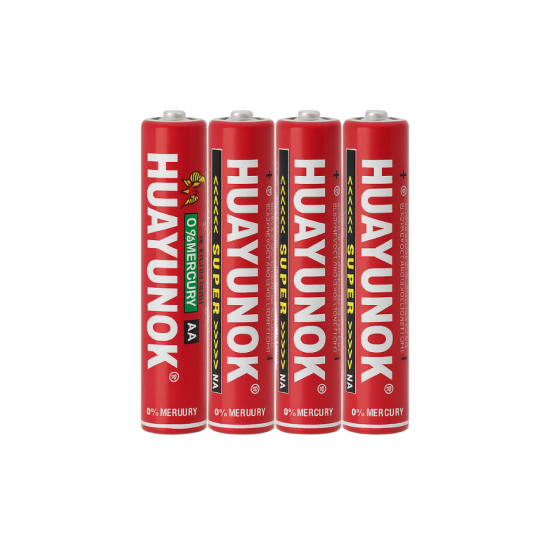 PILHA PALITO AAA ZINCO HUAYUN COM 4 UNI R3