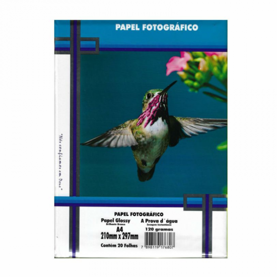 PAPEL FOTO A4 120G MASTERPRINT - PAC 20 FOLHAS