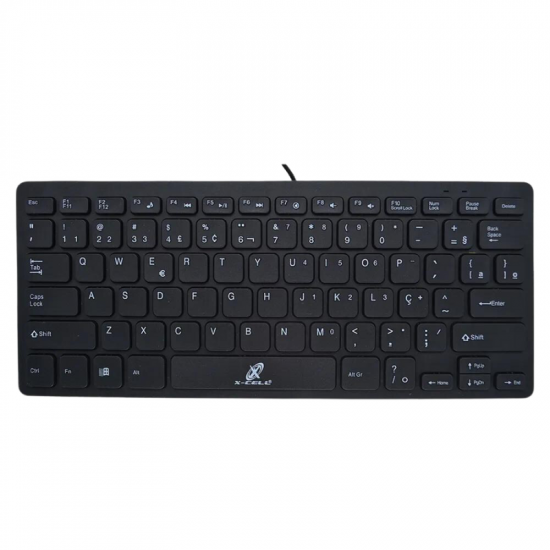 MINI TECLADO COM FIO XC-TEC-02 SLIM X-CELL PRETO