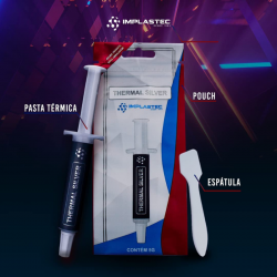 PASTA TERMICA THERMAL SILVER 5G IMPLASTEC PRATA