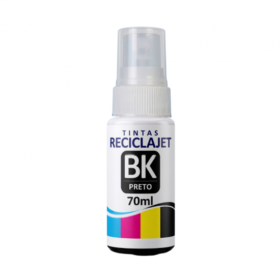 REFIL UNIVERSAL RECICLAJET PRETA 70ML