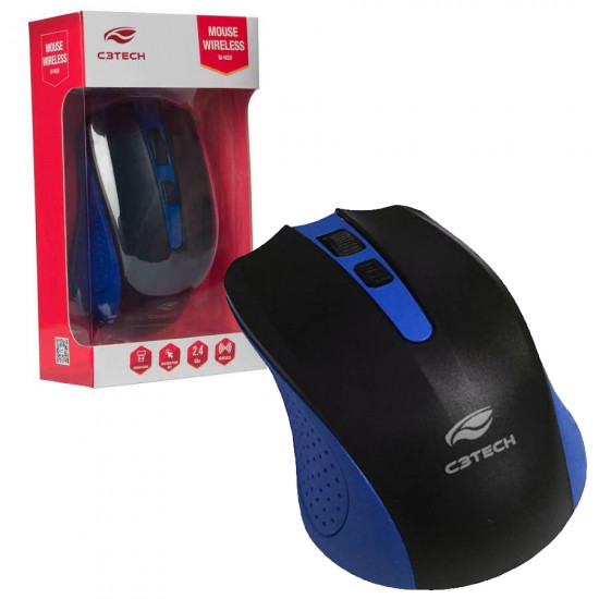 MOUSE SEM FIO M-W20BL C3TECH RC/NANO DPI AJUST. 500/800/1000 AZUL MOUSE SEM FIO M-W20BL C3TECH RC/NANO DPI AJUST. 500/800/1000 AZUL