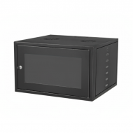RACK 19POL. 6U 470MM PARA PAREDE ACR/SOLDA MAX METAL PRETO