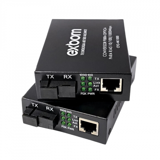 CONVERSOR DE MIDIA GIGABIT ETHERNET SC MONOMODO A+B 5KM CFO-NK1000