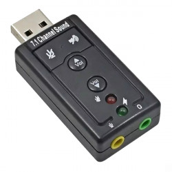 ADAPTADOR DE SOM USB 2.0 CHANNEL SOUND ADAPTER EXTERNO 7.1-CANAIS
