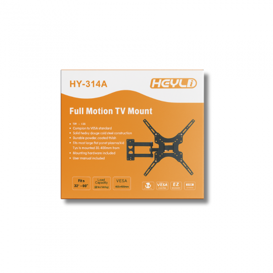 SUPORTE PARA TV TRI-ARTICULADO HY-314A HEYLI 32 Á 60 MÁX 22KG SUPORTE PARA TV TRI-ARTICULADO HY-314A HEYLI 32 Á 60 MÁX 22KG