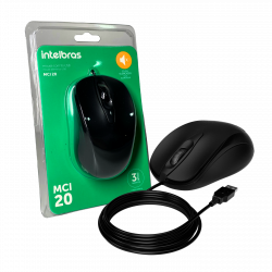 MOUSE COM FIO INTELBRAS MCI20 PRETO 4291101