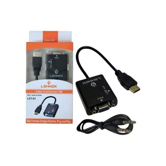 CABO CONVERSOR HDMI X VGA EXBOM LEY-01 CABO CONVERSOR HDMI X VGA EXBOM LEY-01