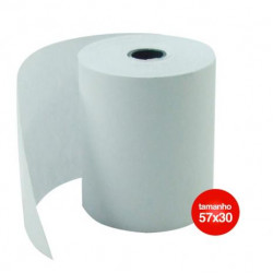 BOBINA PARA CALCULADORA 57MMX30M BRANCA RIO BRANCO 56G UNIDADE
