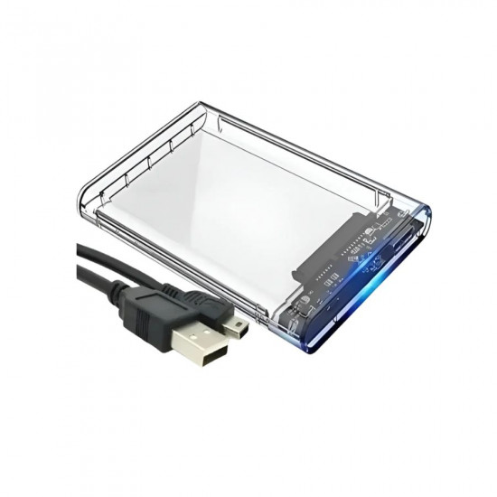 CASE PARA HD EXTERNO SATA 2.5 USB 3.0 LEY 2293 TRANSPARENTE