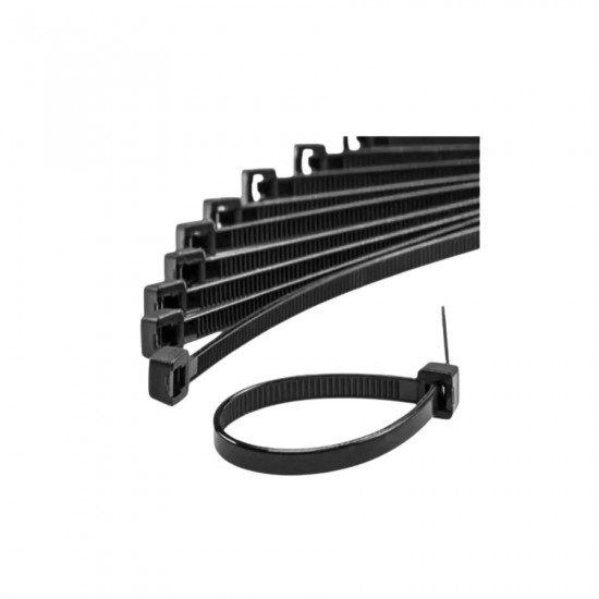 ABRACADEIRA DE NYLO 100MMX2,5 PRETA RINO PACT 100UND.