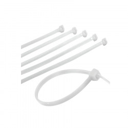 ABRACADEIRA DE NYLO 140MMX2,5 BRANCO RINO PACT 100UND.