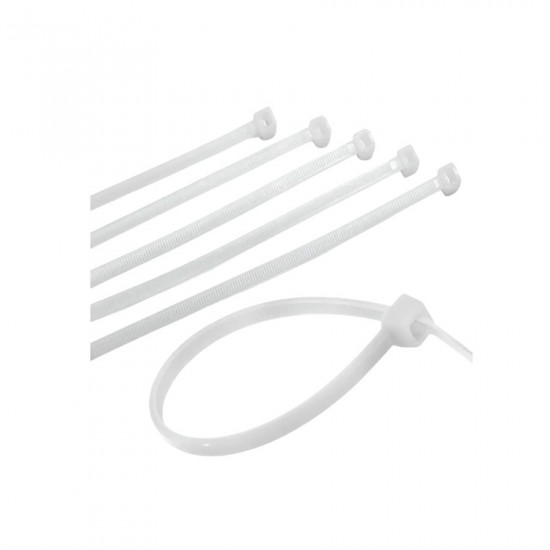 ABRACADEIRA DE NYLO 140MMX2,5 BRANCO RINO PACT 100UND.