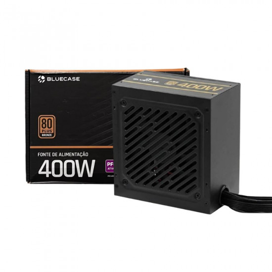 FONTE ATX 400W REAL 80 PLUS BRONZE BLU400R-82E BLACK BLUECASE